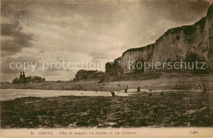 Dieppe 76 Effet de nuages Le Casino et les Falaises