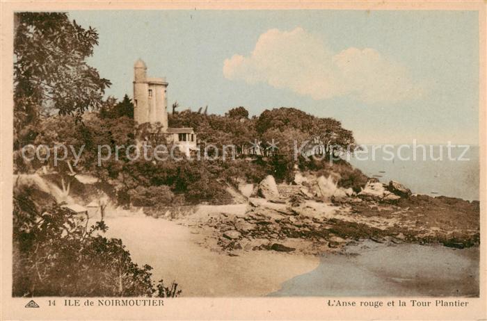 Ile de Noirmoutier Anse rouge et la Tour Plantier