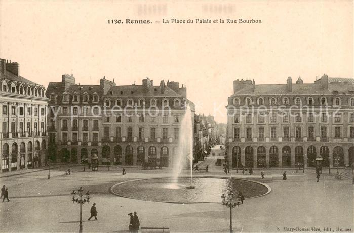 Rennes 35 Place du Palais et Rue Bourbon