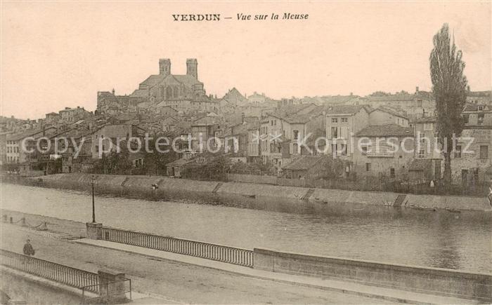 Verdun  55 Meuse Vue sur la Meuse