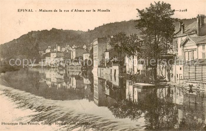 Epinal 88 Vosges Maisons de la Rue d Alsace sur la Moselle