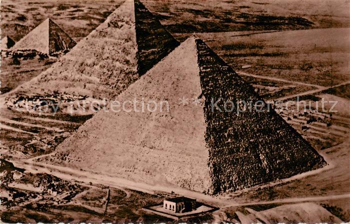 Gizeh Giza Egypt Aerial view of the Pyramids of Giza