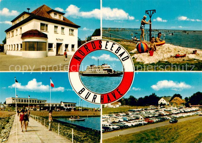 Burhave Rathaus Strandpartie Promenade Parkplatz