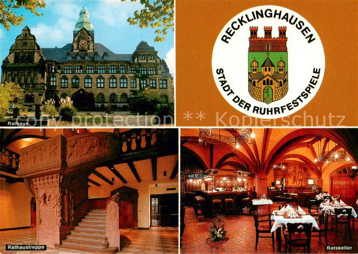 Recklinghausen Westfalen Rathaus Rathaustreppe Ratskeller