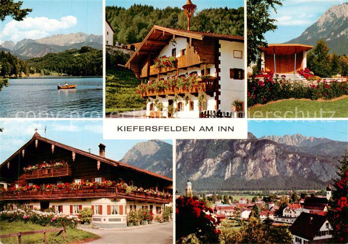 Kiefersfelden mit Kaisergebirge Kurparkanlage und Hechtsee