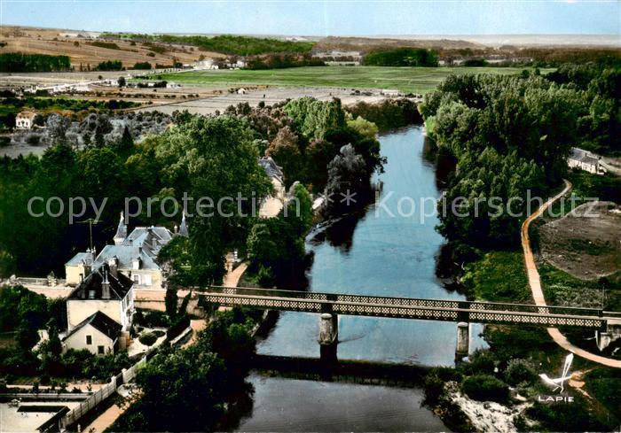 Appoigny Le pont et les bords de l’Yonne Vue aerienne