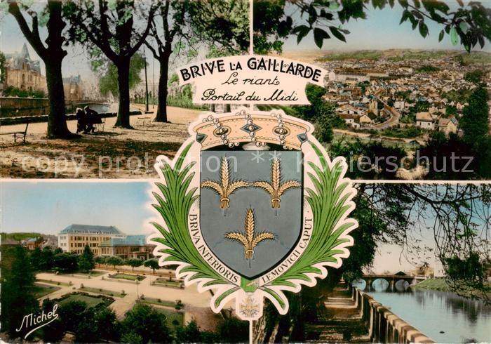 Brive-la-Gaillarde Place de la Guierle Promenade au bord du Canal Vue generale