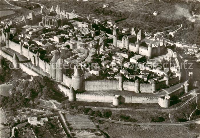 Carcassonne 11 Aude Vue aerienne d’ensemble de la Cite