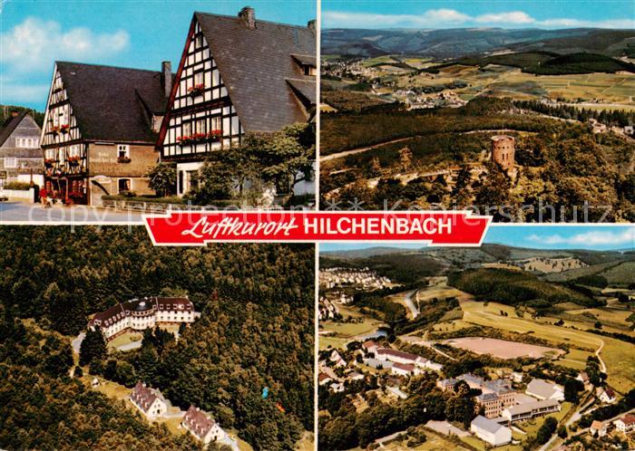 Hilchenbach Fachwerkhaeuser Burg Fliegeraufnahmen