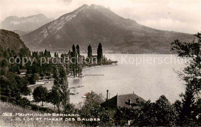 Menthon-Saint-Bernard Plage et Massiv des Bauges