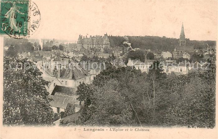 Langeais 37 Indre-et-Loire Eglise et le Chateau