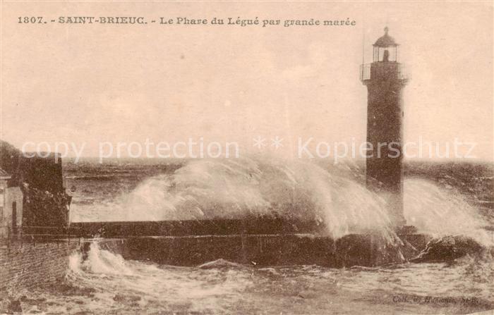 Saint-Brieuc 22 Cotes-d Armor Le Phare du Legue par grande maree
