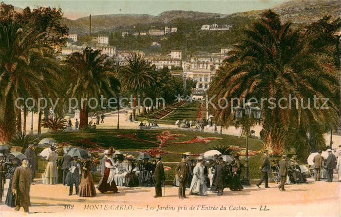 Monte-Carlo Monaco Les Jardins pris de l’Entree du Casino