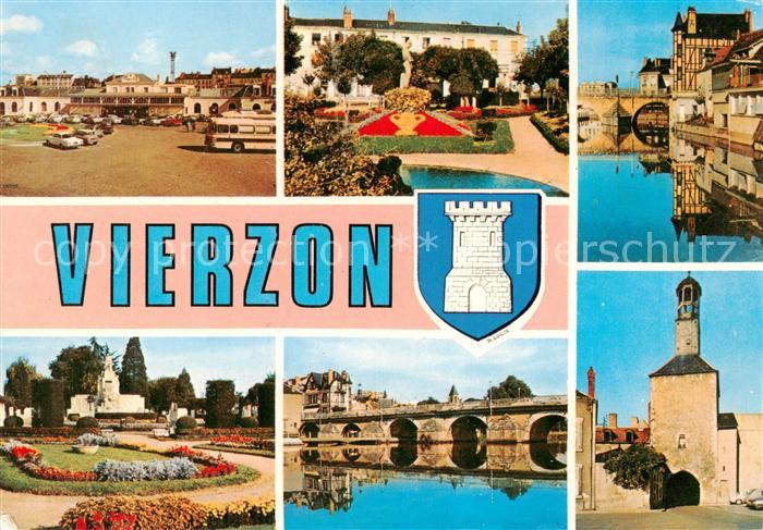 Vierzon 18 La Gare Monument aux Morts Maisons au bord du Canal Les Jardins de la