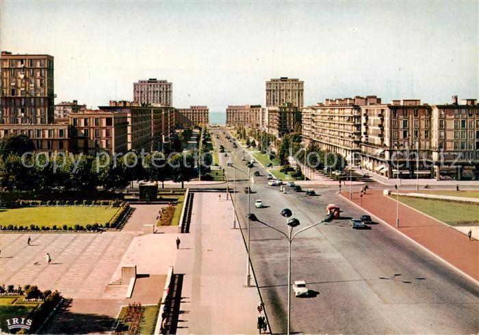 Le Havre Avenue Foch et la Porte Oceane