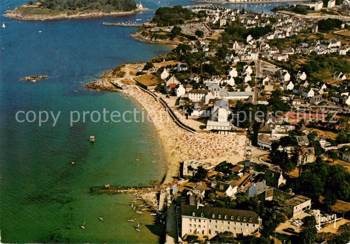 Treboul Douarnenez 29 Finistere Vue generale aerienne de la plage des Sables Bla