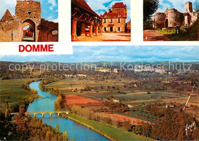 Domme 24 Dordogne Porte Delbos Les Anciennes Halles et la Maison du Gouverneur L