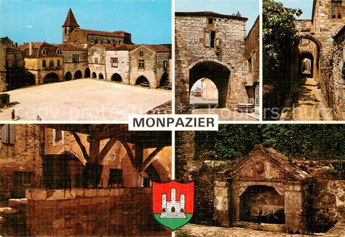 Monpazier 24 Dordogne Bastide fondee par Edouard 1er Une Porte Anciennes Mesures