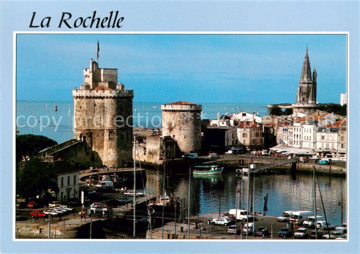 La Rochelle 17 Entree du vieux port avec les tours St Nicolas et de la Chaine pu