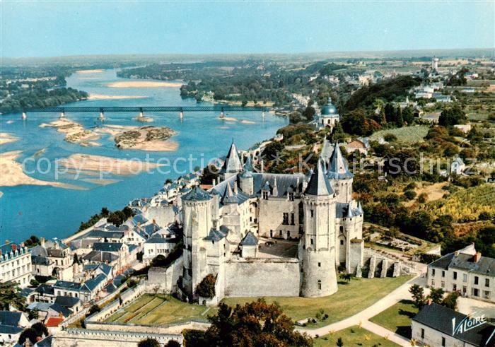 Saumur 49 Le chateau et la Loire Vue aerienne