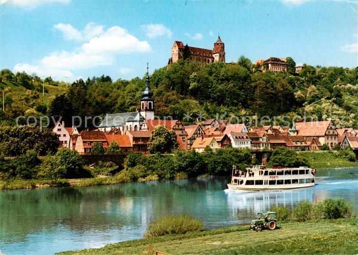 Rothenfels Unterfranken Burg Rothenfels Mainpartie Fahrgastschiff