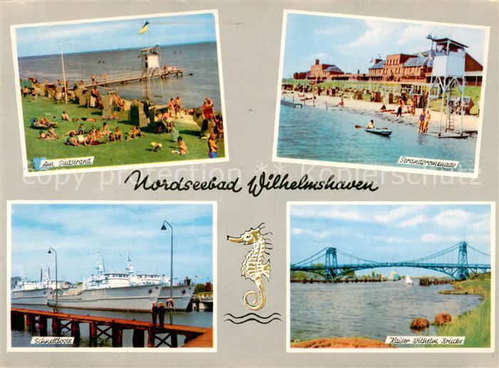 Wilhelmshaven  CITY Am Suedstrand Strandpromenade Schnellboote Kaiser Wilhelm B