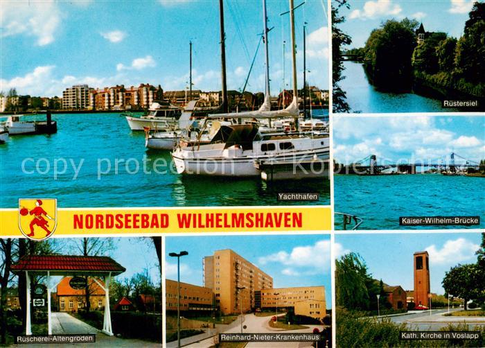 Wilhelmshaven  CITY Yachthafen Ruestersiel Kaiser Wilhelm Bruecke Ruescherei Al