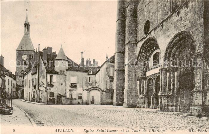 Avallon 89 Eglise Saint Lazare et la Tour de l Horloge