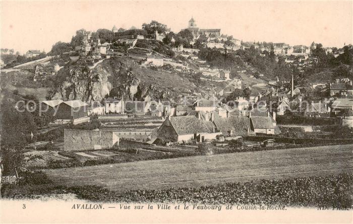 Avallon 89 Vue sur la Ville et le Faubourg de Cousin le Roche