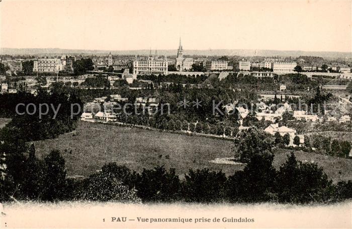 Pau 64 Vue panoramique prise de Guindalos