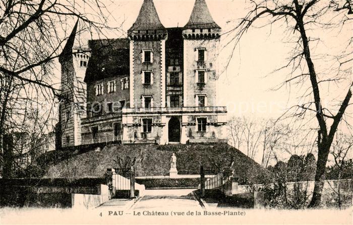 Pau 64 Le Chateau vue de la Basse Plante