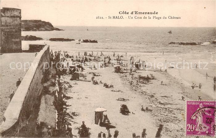 St-Malo 35 Un Coin de la Plage du Chateau