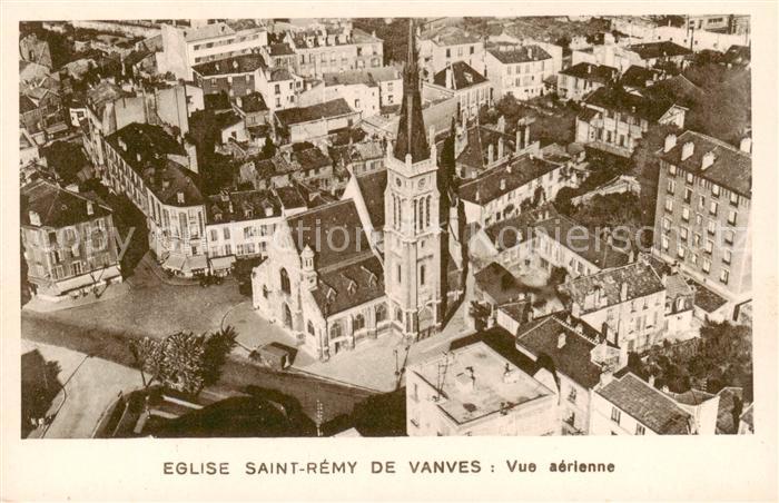 Vanves Eglise Saint Remy de Vanves Vue aerienne