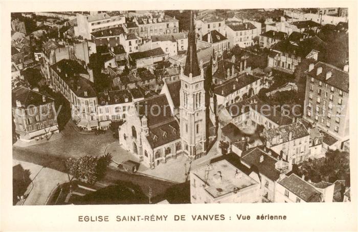 Vanves Eglise Saint Remy de Vanves Vue aerienne