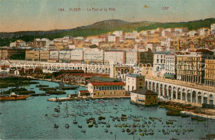 Alger Algerien Le Port et la Ville