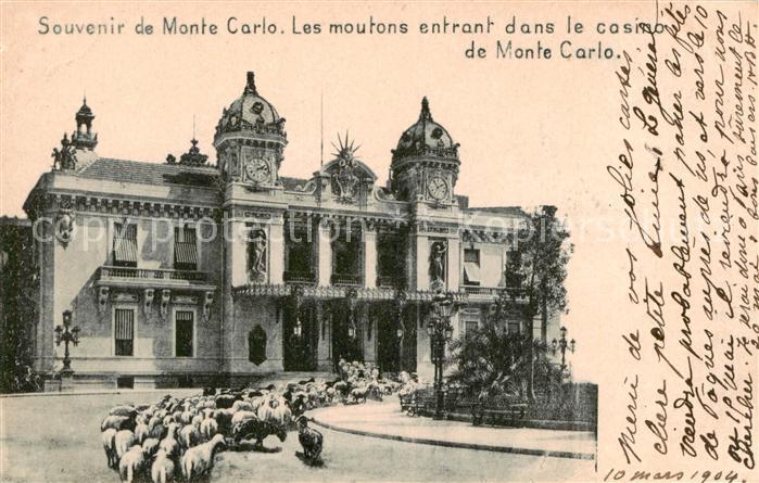 Monte-Carlo Monaco Les moutons entrant dans le Casino de Monte Carlo