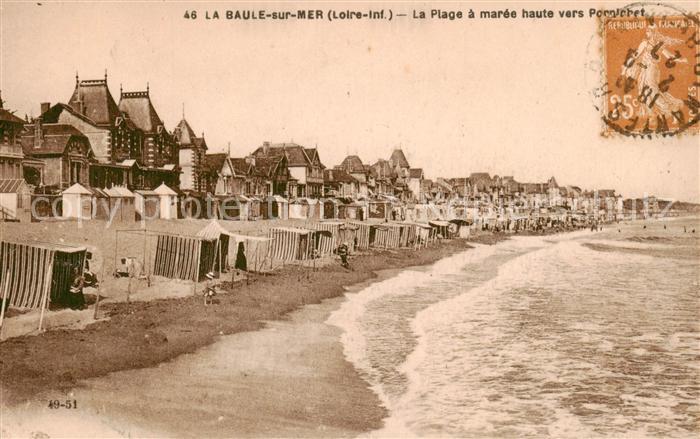 La Baule sur Mer 44 La Plage a maree haute vers Pornichet