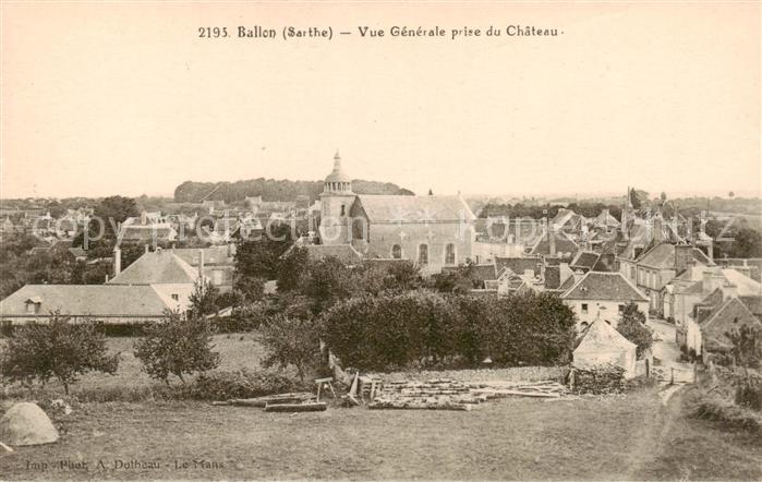 Ballon Sarthe Vue generale prise du Chateau