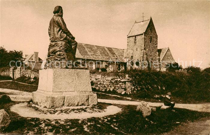 Greville-Hague Eglise et Statue ou celebre peintre JF Millet