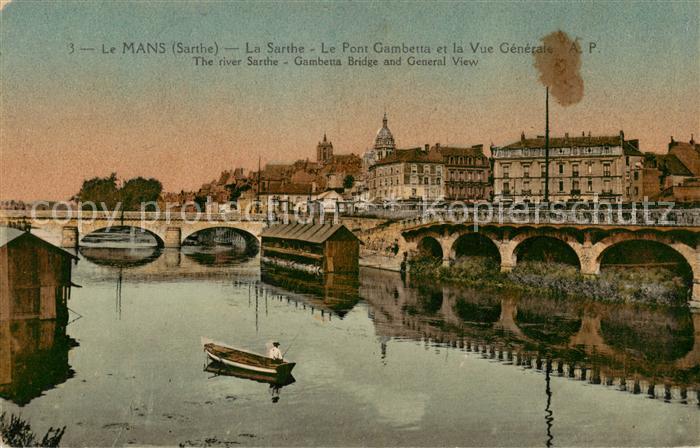 Le Mans Sarthe Le Pont Gamberta et la Vue generale