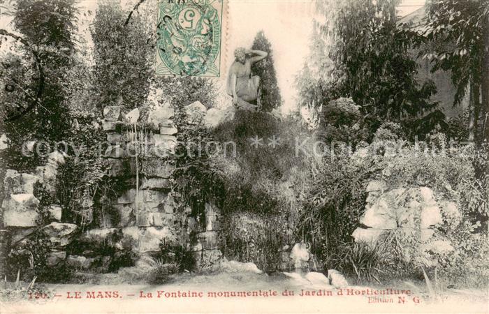 Le Mans Sarthe La Fontaine monumentale du Jardin d Horticulture