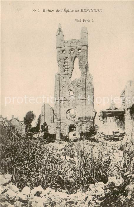 Reninghe Belgie Ruines de l'Eglise