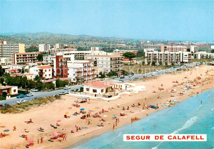 Segur de Calafell Tarragona ES Playa Fliegeraufnahme