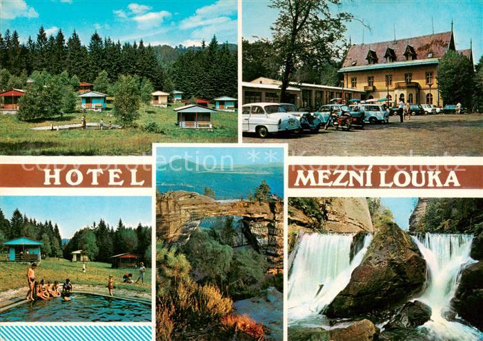 Hrensko Herrnskretschen Boehmen CZ Hotel Mezni louka Chatovy tabor Koupeliste Pr