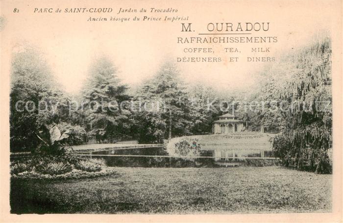 Saint-Cloud 92 Paris Jardin du Trocadero Ancien kiosque du Prince Imperial