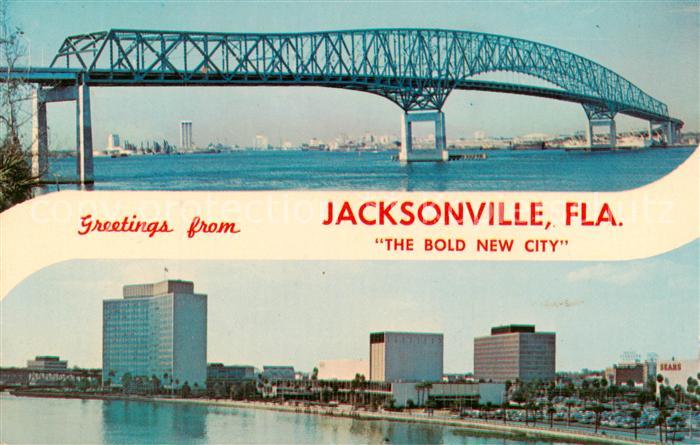 Jacksonville Florida View of the Isaiah D Hart Bridge across the St Johns River