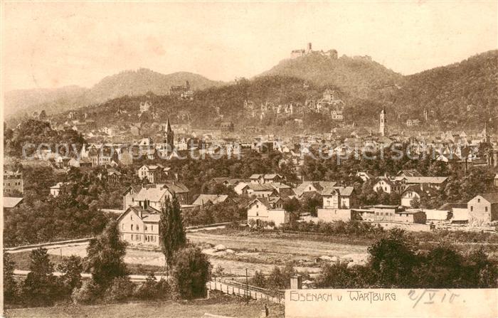 EISENACH Thueringen Panorama mit Wartburg