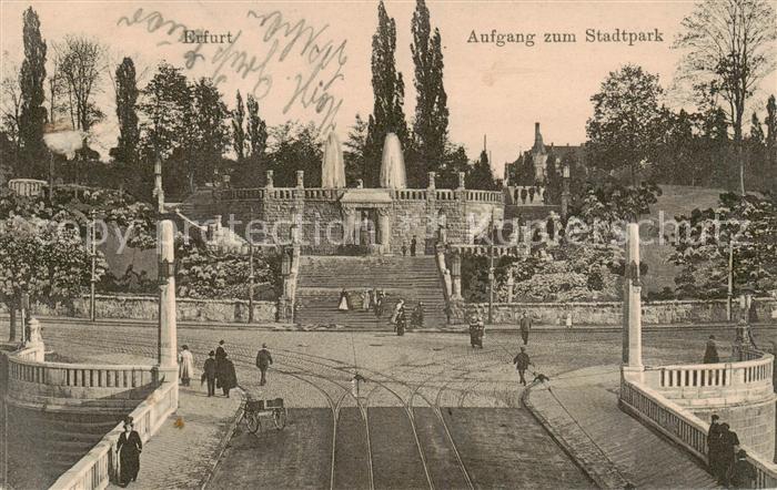 ERFURT  CITY Aufgang zum Stadtpark