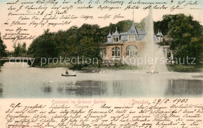 Dresden Elbe Carolasee im Grossen Garten
