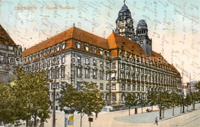 Dresden Elbe Neues Rathaus